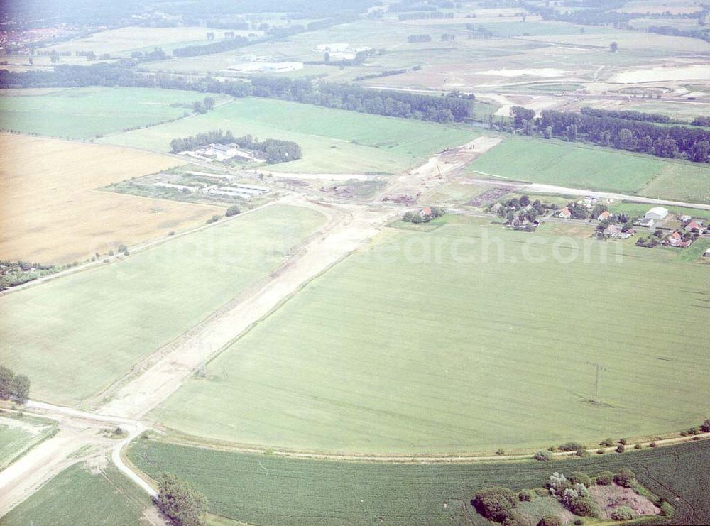 Wustermark - Brandenburg from above - Bau der Umgehungsstraße bei Wustermark durch die Fa. MAX BÖGL.