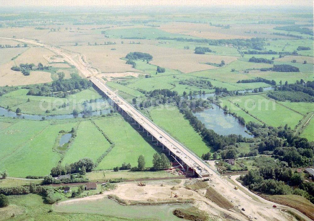 bei Kavelsdorf / Mecklenburg - Vorpommern from above - Bau der A20 - Warnowbrücke bei Kavelsdorf / Mecklenburg - Vorpommern