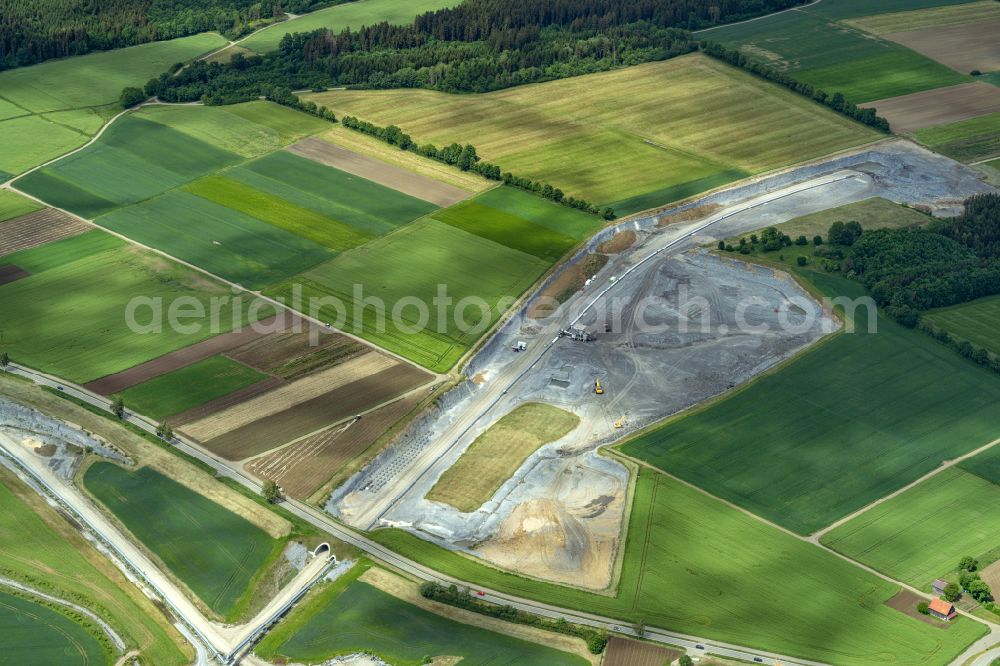 Dormettingen from the bird's eye view: Industrial and commercial area Steinfabrik Dormettingen GmbH and andere in Dormettingen in the state Baden-Wuerttemberg, Germany