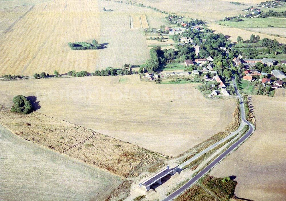 Aerial image bei Gramzow / MV - Bau der A20 im westlichen Bereich des Autobahndreieckes Gramzow / MV.