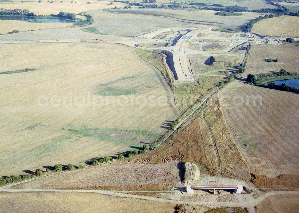 bei Gramzow / MV from above - Bau der A20 im westlichen Bereich des Autobahndreieckes Gramzow / MV.