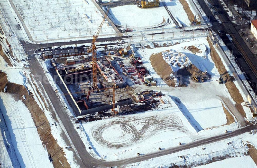 Aerial photograph München / Bayern - 15.01.2006 München (Bayern) Blick auf das Baugelände des Wohngebietes Arnulfpark in München von der CONCEPTBAU MÜNCHEN. Im Gelände des ehemaligen Heizkraftwerkes werden nach derzeitiger Planung später Flächen für eine vielfältige kulturelle Nutzung zur Verfügung stehen.Beratungspavillon vor Ort: Arnulfstraße / Helmstraße, 80636 München,Tel 01801 166 177, Fax 089 1400 1403