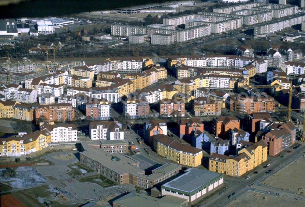 Aerial image Potsdam - Drewitz / Kirchsteigfeld - Bau des Wohngebiets Kirchsteigfeld.