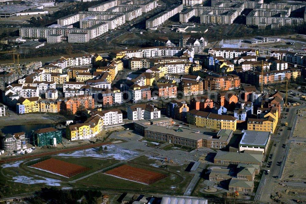 Potsdam - Drewitz / Kirchsteigfeld from the bird's eye view: Bau des Wohngebiets Kirchsteigfeld.