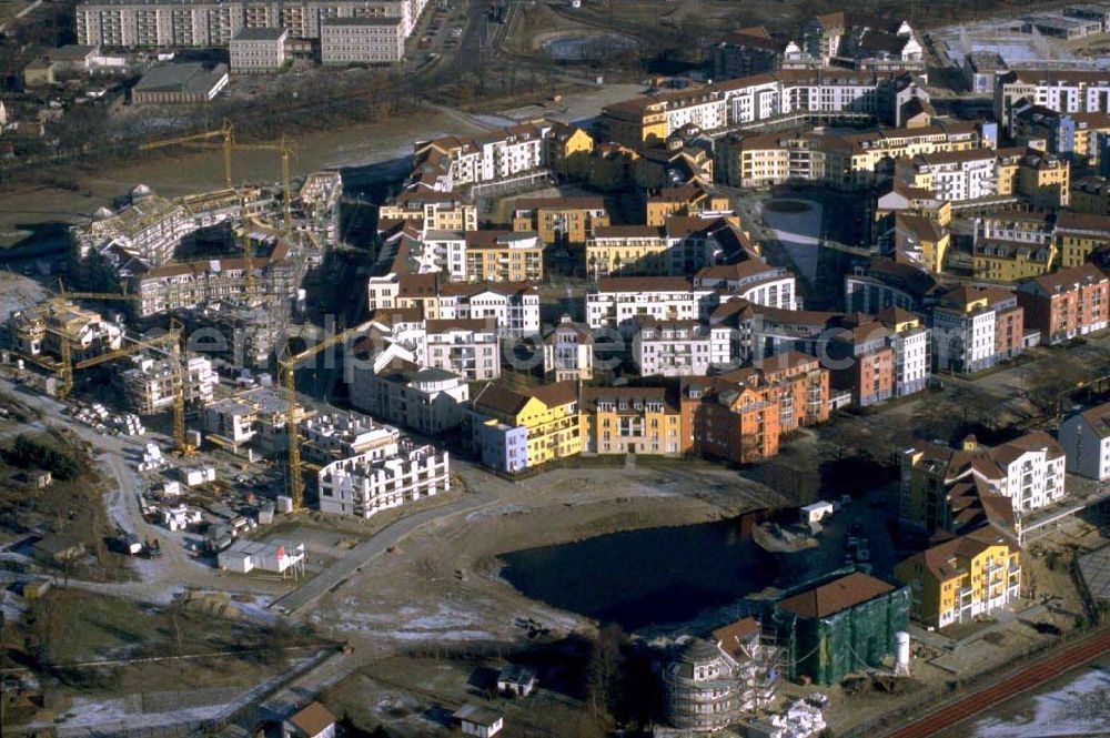 Aerial image Potsdam - Drewitz / Kirchsteigfeld - Bau des Wohngebiets Kirchsteigfeld.