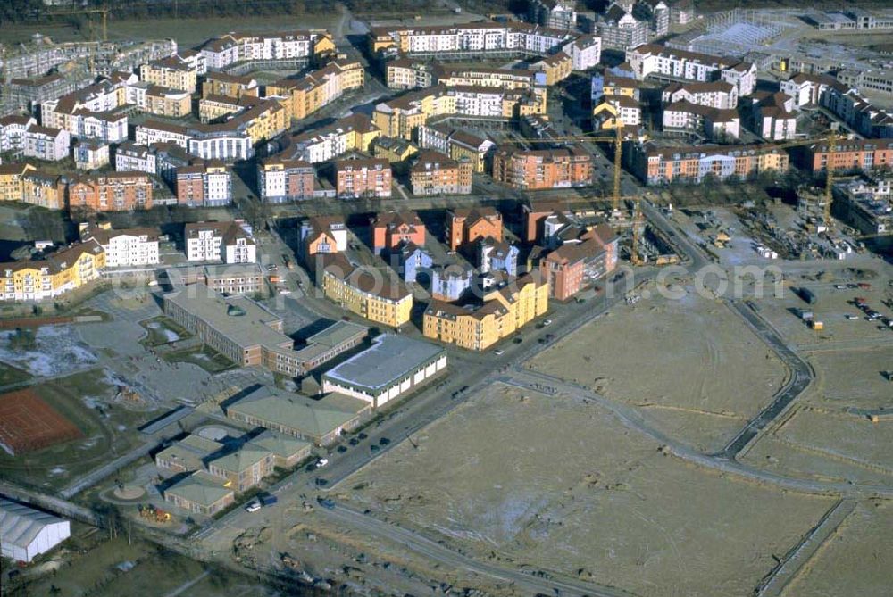 Aerial image Potsdam - Drewitz / Kirchsteigfeld - Bau des Wohngebiets Kirchsteigfeld.