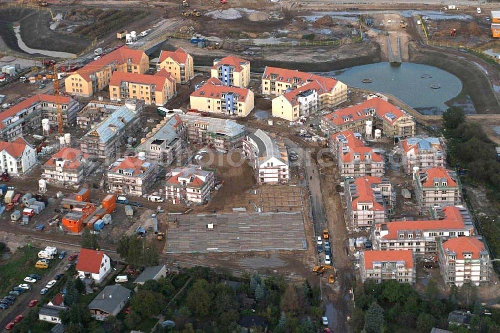 Aerial photograph Berlin - Karow-Nord - Bau einer Wohnsiedlung in Karow-Nord.