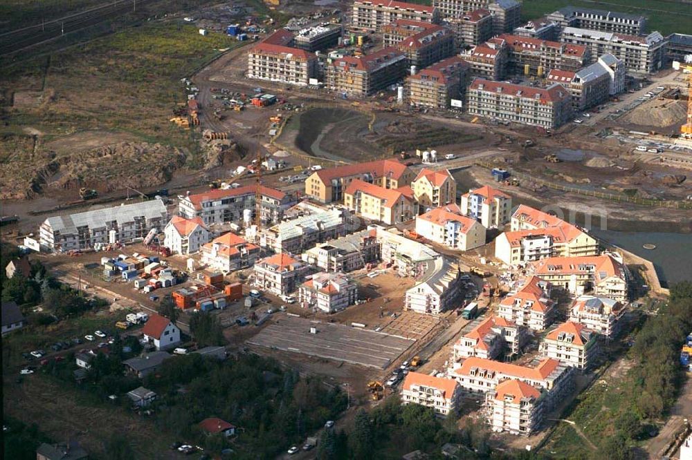 Aerial image - Bau einer Wohnsiedlung in Karow-Nord.