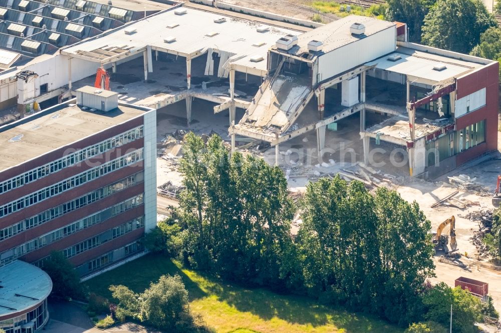 Aerial image Bochum - Construction and deconstruction works of the company grounds and facilities of Adam Opel AG works Bochum I in the East of Bochum in the state of North Rhine-Westphalia