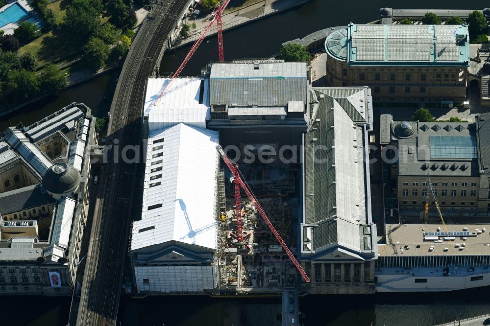 Berlin from the bird's eye view: Museum Island with the Bode Museum, the Pergamon Museum, the Old National Gallery, the Colonnades and the New Museum. The complex is a World Heritage site by UNESCO