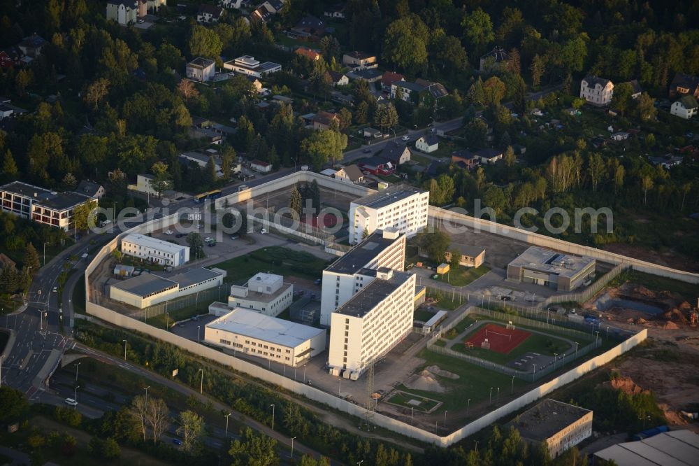 Chemnitz from above - Construction work at the prison ground in Chemnitz in the state Saxony