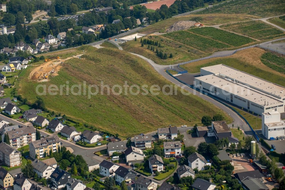 Aerial image Bestwig - Construction work at the Industrial estate and housing area Wiebusch in Bestwig in Sauerland in the state North Rhine-Westphalia