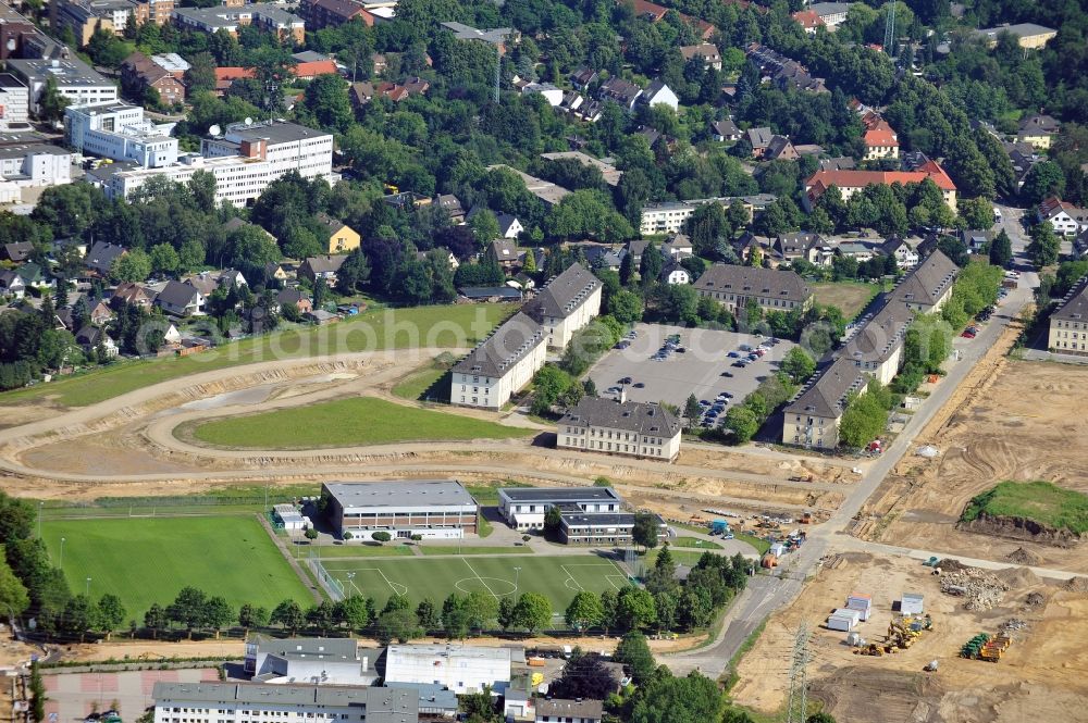 Hamburg from above - View of construction / development on the former site of Lettow-Vorbeck Barracks in Hamburg - Jenfeld. The new residential project Jenfelder Au with over 700 apartments currently one of the largest planned urban neighborhoods of the City