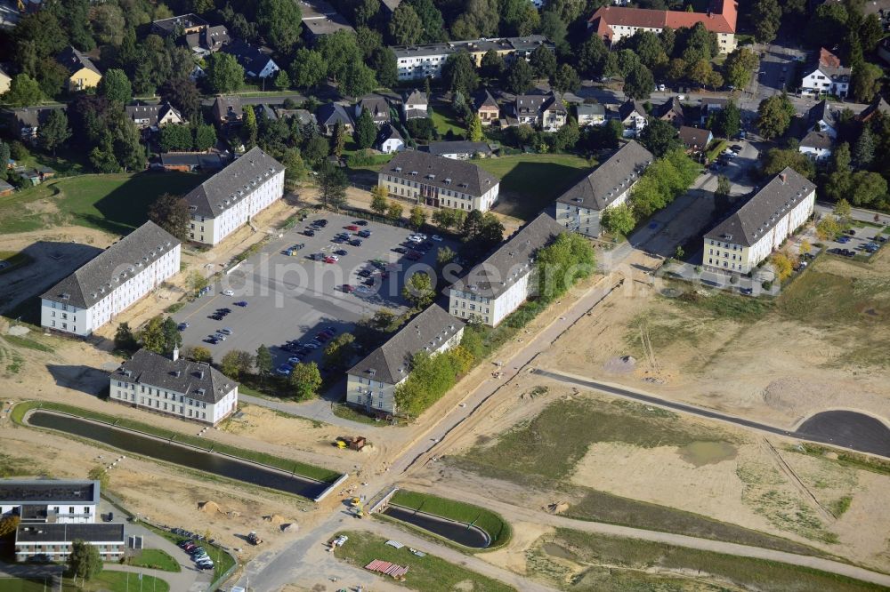 Aerial image Hamburg Jenfeld - View of construction / development on the former site of Lettow-Vorbeck Barracks in Hamburg - Jenfeld. The new residential project Jenfelder Au with over 700 apartments currently one of the largest planned urban neighborhoods of the City