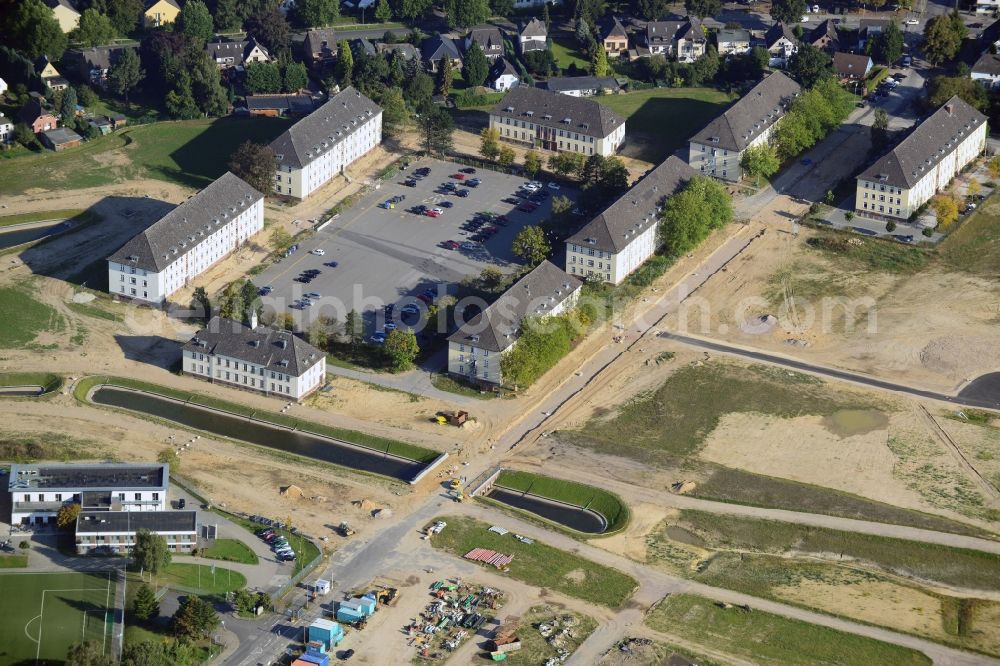 Aerial photograph Hamburg Jenfeld - View of construction / development on the former site of Lettow-Vorbeck Barracks in Hamburg - Jenfeld. The new residential project Jenfelder Au with over 700 apartments currently one of the largest planned urban neighborhoods of the City