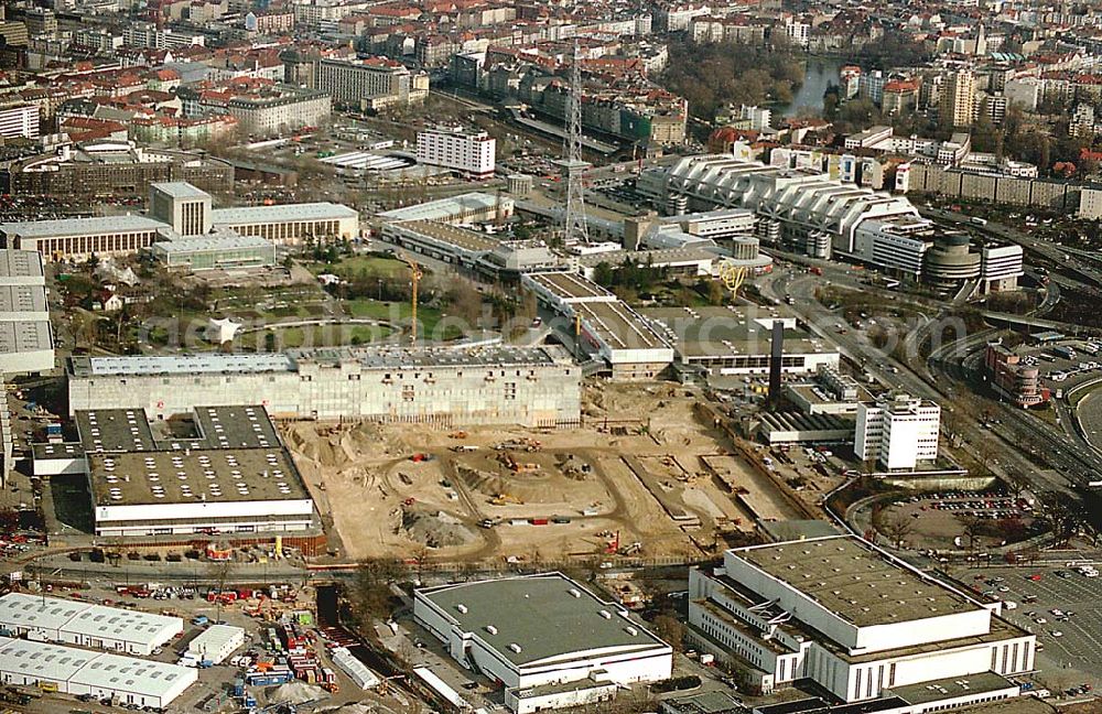 Aerial photograph Berlin / Charlottenburg - 13.02.1995 Bauarbeiten Messegelände am Funkturm und ICC