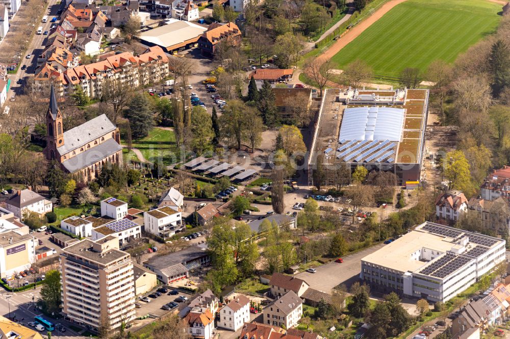 Aerial photograph Lahr/Schwarzwald - School building of the Max Blank Gymnasium in Lahr/Schwarzwald in the state Baden-Wurttemberg, Germany