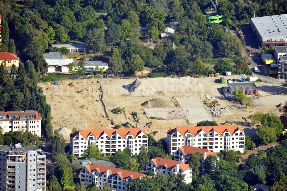 Aerial photograph Berlin - View at a construction fallow in the Robert W. Kempner Street in the district Lichterfelde in Berlin