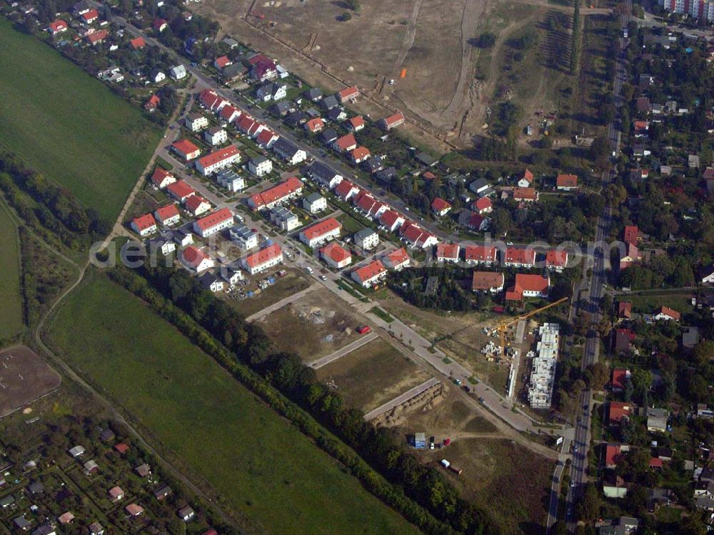 Aerial image Ahrensfelde / Brandenburg - 05.10.2005 Baufeld der HOWOGE an der Ahrensfelder Chaussee in Ahrensfelde