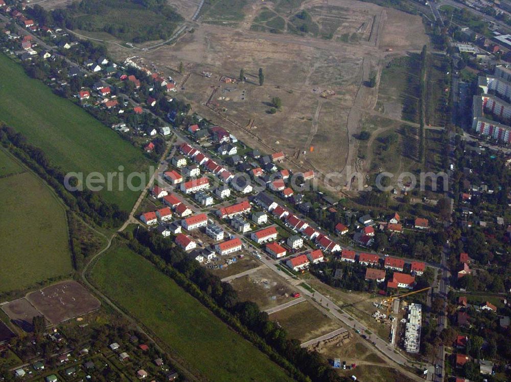 Aerial photograph Ahrensfelde / Brandenburg - 05.10.2005 Baufeld der HOWOGE an der Ahrensfelder Chaussee in Ahrensfelde