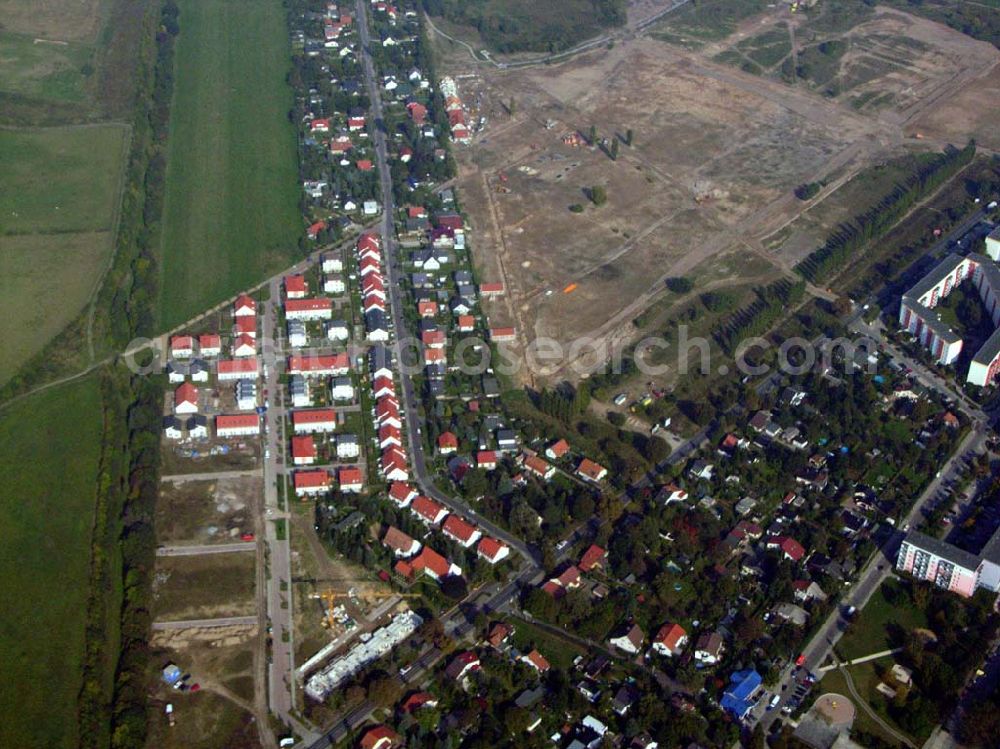 Ahrensfelde / Brandenburg from above - 05.10.2005 Baufeld der HOWOGE an der Ahrensfelder Chaussee in Ahrensfelde