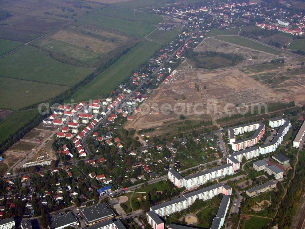 Ahrensfelde / Brandenburg from the bird's eye view: 05.10.2005 Baufeld der HOWOGE an der Ahrensfelder Chaussee in Ahrensfelde