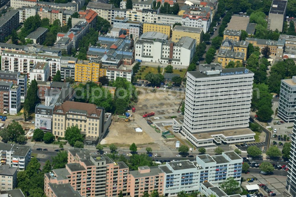 Aerial photograph Berlin - Site clearance for construction German Bank Campus at the Otto.Suhr-all in the Charlottenburg district of Berlin