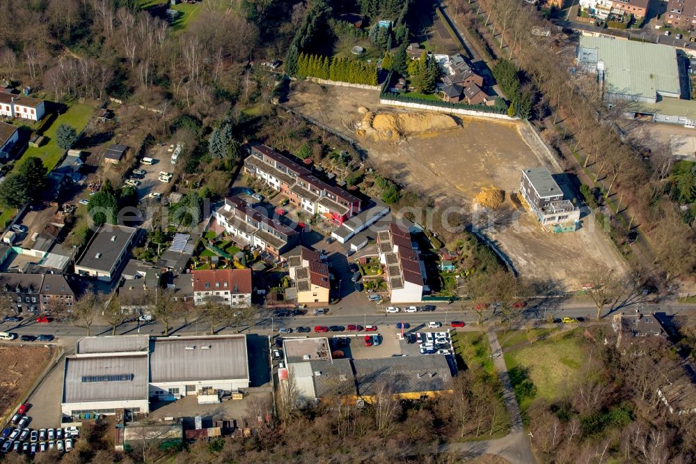 Aerial photograph Oberhausen - Construction grounds and new development area between Fahnhorststrasse and Richard-Wagner-Allee in the borough of Osterfeld in Oberhausen in the state of North Rhine-Westphalia