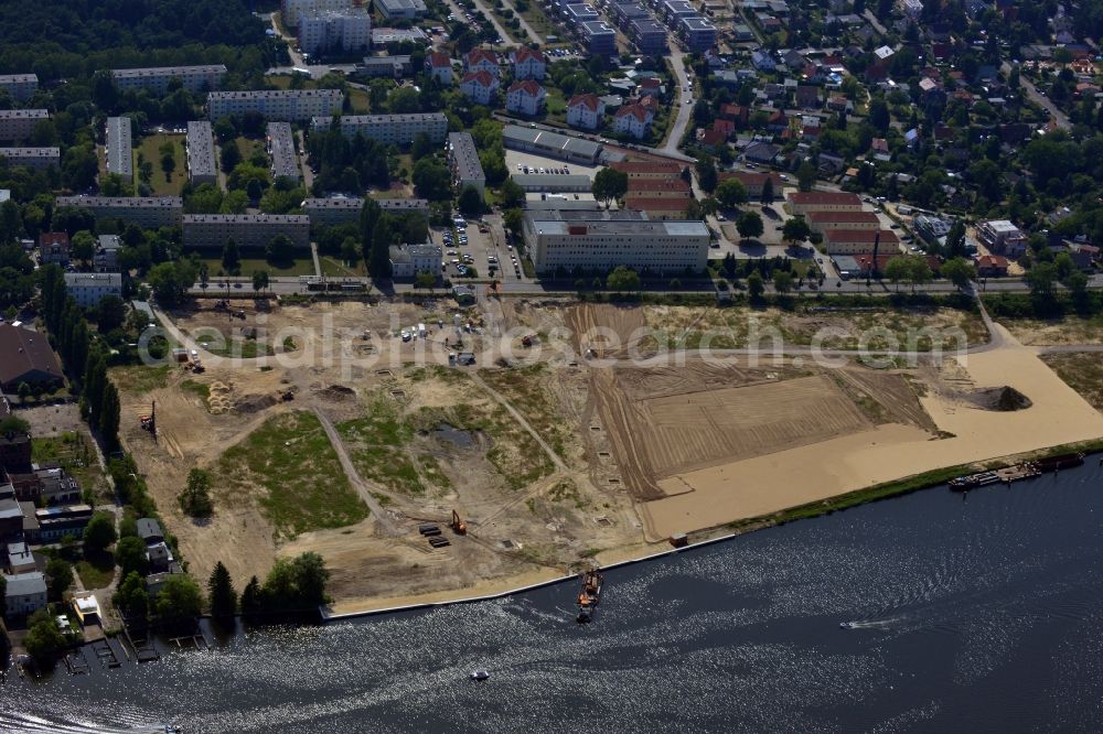 Berlin OT Grünau from above - View of the building area of the new construction project Puerto Verde in Berlin - Gruenau