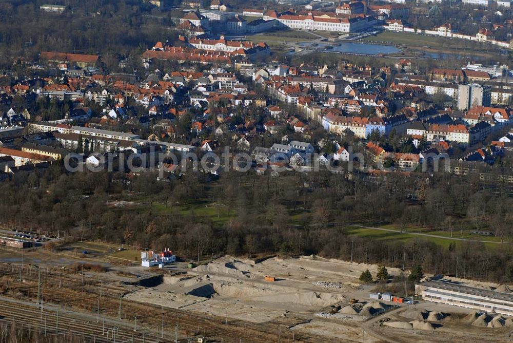 Aerial image München - . Baufläche für das neue Stadtquartier „Am Hirschgarten“ bietet alle Voraussetzungen für eine zeitgemäße und wirtschaftlich interessante Stadtentwicklung. Hier wird die CONCEPT BAU mit dabei sein und ab Herbst 2006 (Baubeginn) die Vision von der „grünen Oase mitten in der Stadt“ umsetzen. .... 