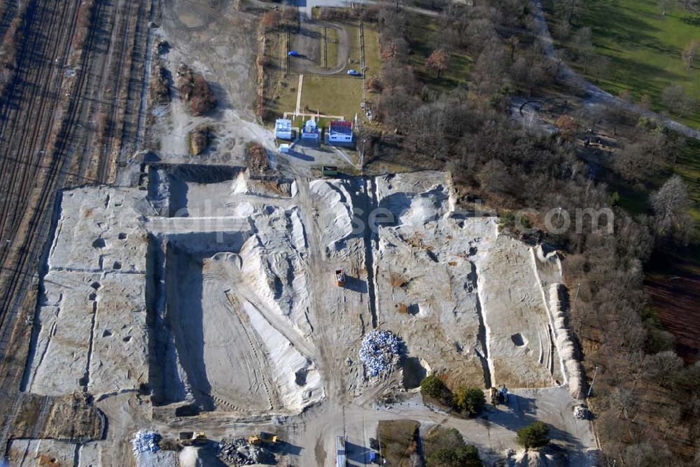 Aerial image München - . Baufläche für das neue Stadtquartier „Am Hirschgarten“ bietet alle Voraussetzungen für eine zeitgemäße und wirtschaftlich interessante Stadtentwicklung. Hier wird die CONCEPT BAU mit dabei sein und ab Herbst 2006 (Baubeginn) die Vision von der „grünen Oase mitten in der Stadt“ umsetzen. .... 