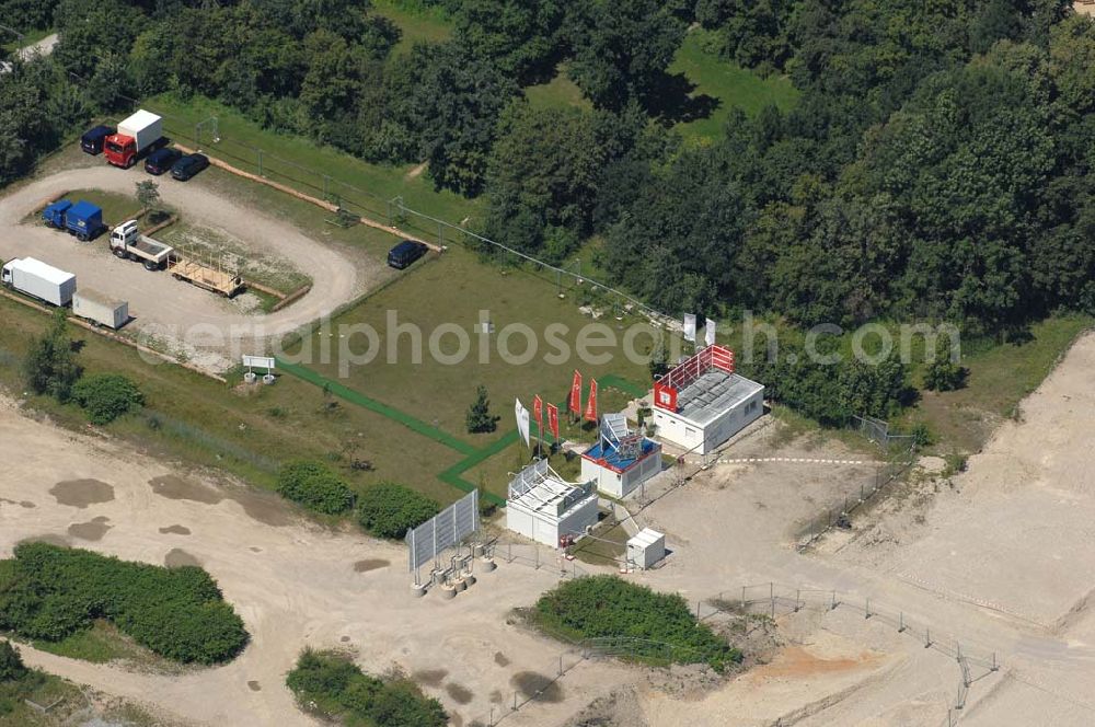 München Nymphenburg from above - 15.07.2007 München Nymphenburg. Baufläche für das neue Stadtquartier „Am Hirschgarten“ bietet alle Voraussetzungen für eine zeitgemäße und wirtschaftlich interessante Stadtentwicklung. Hier wird die CONCEPT BAU mit dabei sein und ab Herbst 2006 (Baubeginn) die Vision von der „grünen Oase mitten in der Stadt“ umsetzen. .... 