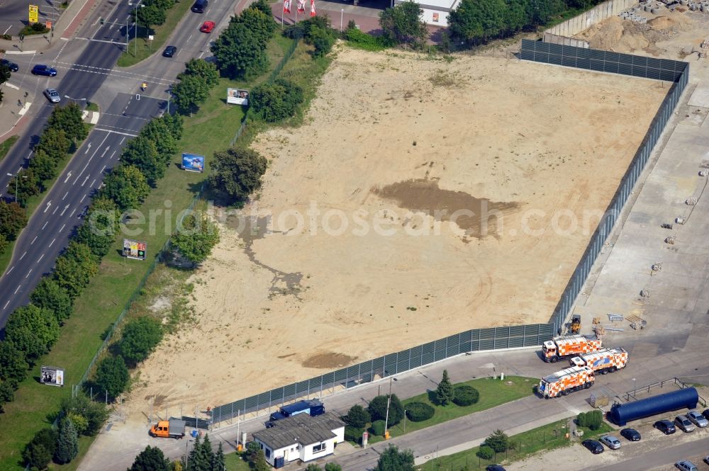 Berlin from above - View of construction area of paper sorting of disposal company ALBA Berlin GmbH