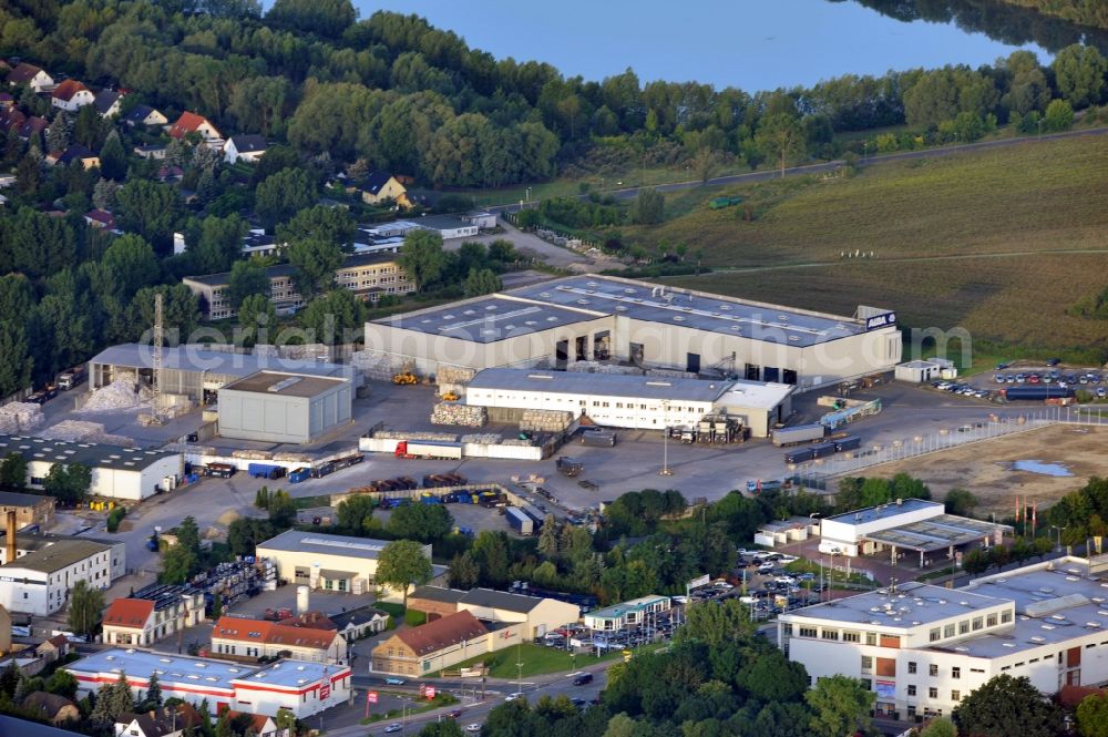 Aerial photograph Berlin - View of construction area of paper sorting of disposal company ALBA Berlin GmbH