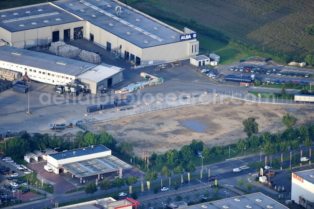 Berlin from above - View of construction area of paper sorting of disposal company ALBA Berlin GmbH