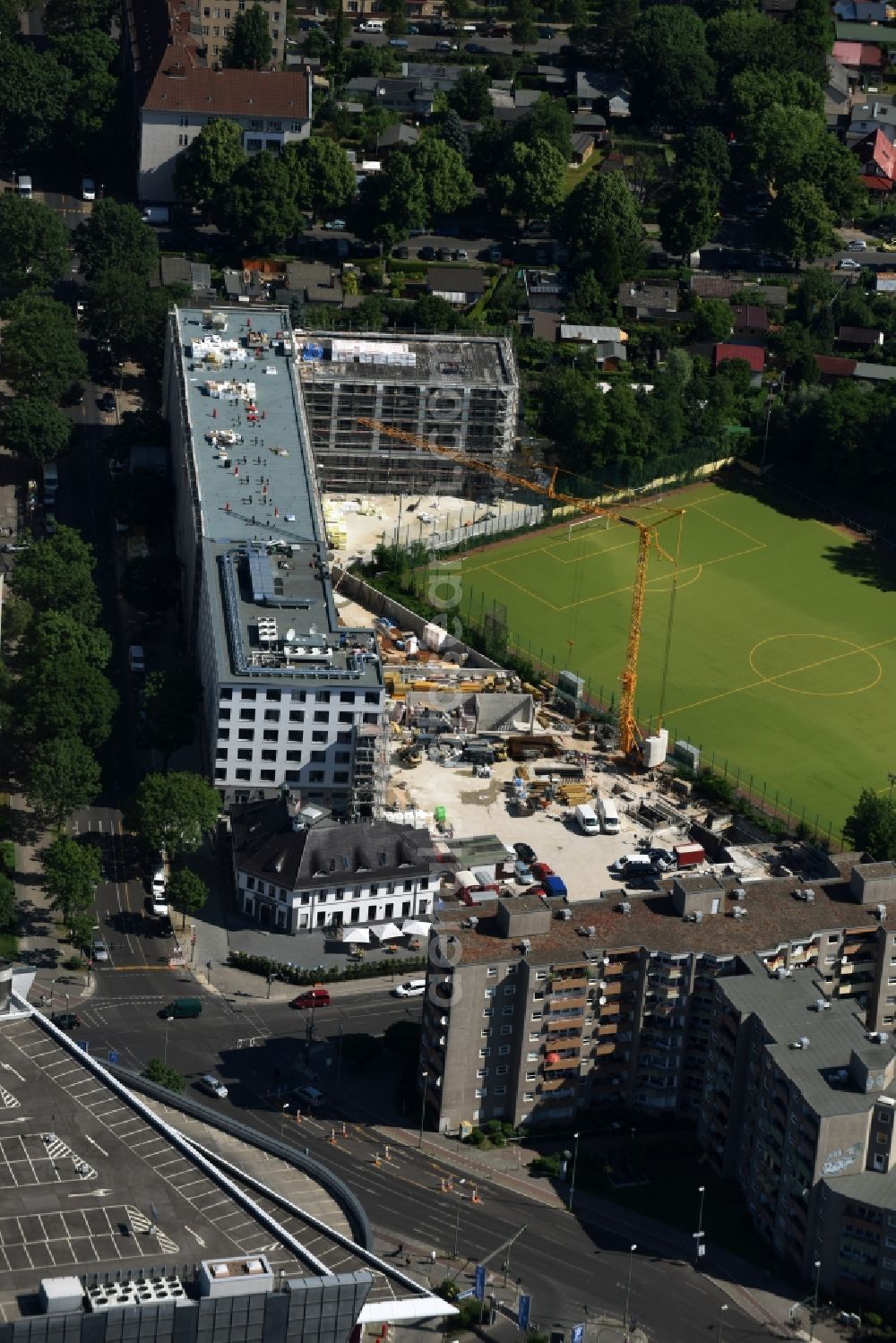 Aerial image Berlin - View of the construction area for a student residence in Berlin Wedding