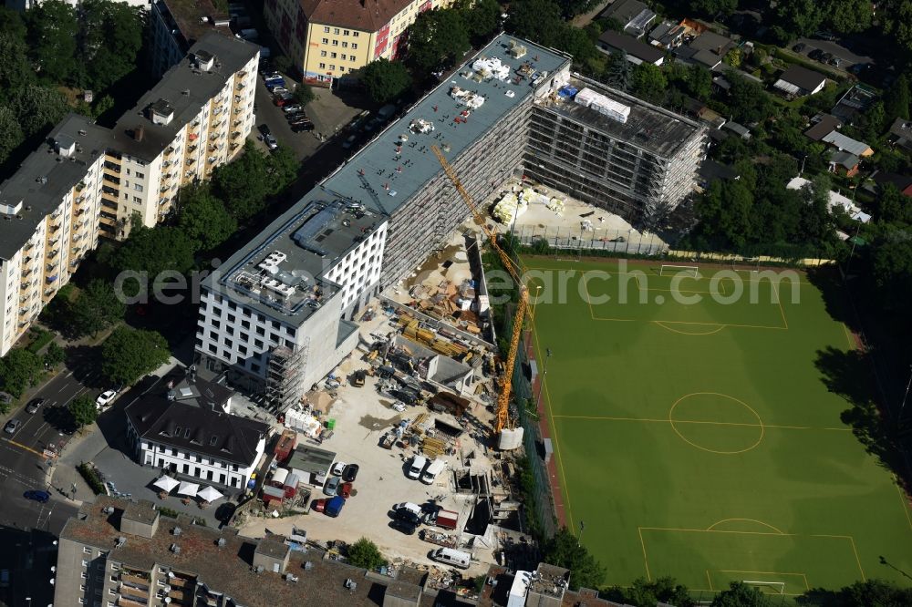 Berlin from above - View of the construction area for a student residence in Berlin Wedding