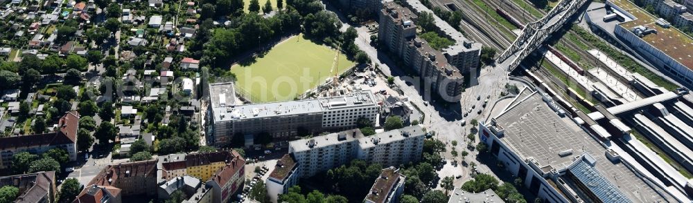 Aerial photograph Berlin - View of the construction area for a student residence in Berlin Wedding