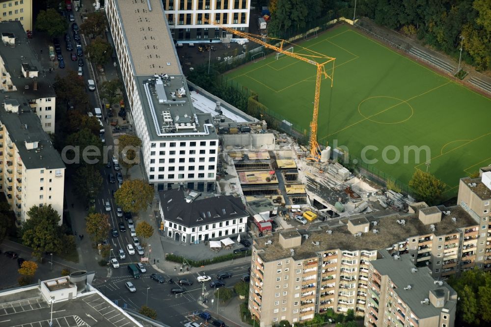 Berlin from the bird's eye view: View of the construction area for a student residence in Berlin Wedding