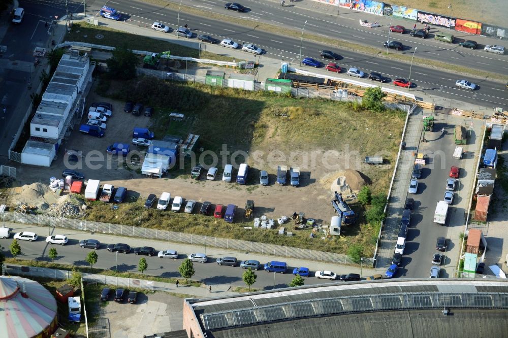 Berlin OT Friedrichshain from above - View of the new construction project Quartier am Postbahnhof in the district of Friedrichshain in Berlin