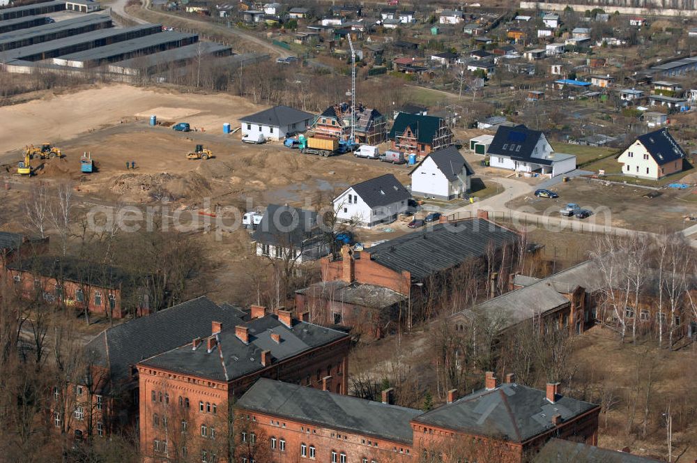 Aerial photograph Frankfurt / Oder - Building area in the district Nuhnenvortsadt in Frankfurt / Oder