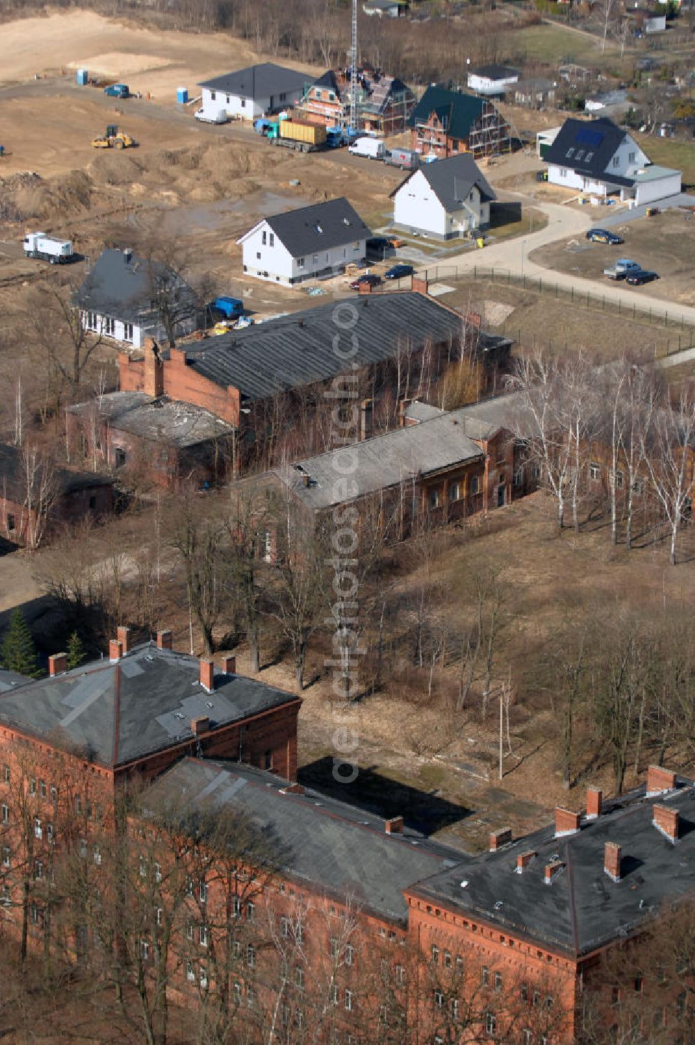 Frankfurt / Oder from the bird's eye view: Building area in the district Nuhnenvortsadt in Frankfurt / Oder