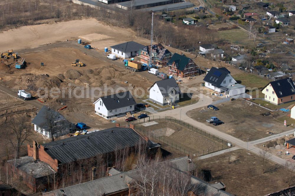 Aerial image Frankfurt / Oder - Building area in the district Nuhnenvortsadt in Frankfurt / Oder