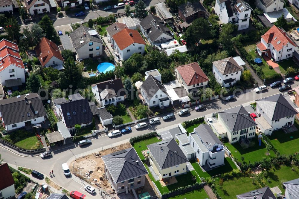 Mainz from the bird's eye view: Construction site Gonsbach Terraces in the Gonsenheim part of Mainz in the state of Rhineland-Palatinate. A new residential area is being created in the area on the Gonsbach Valley which will consist of residential houses, estates, appartment complexes and semi-detached houses