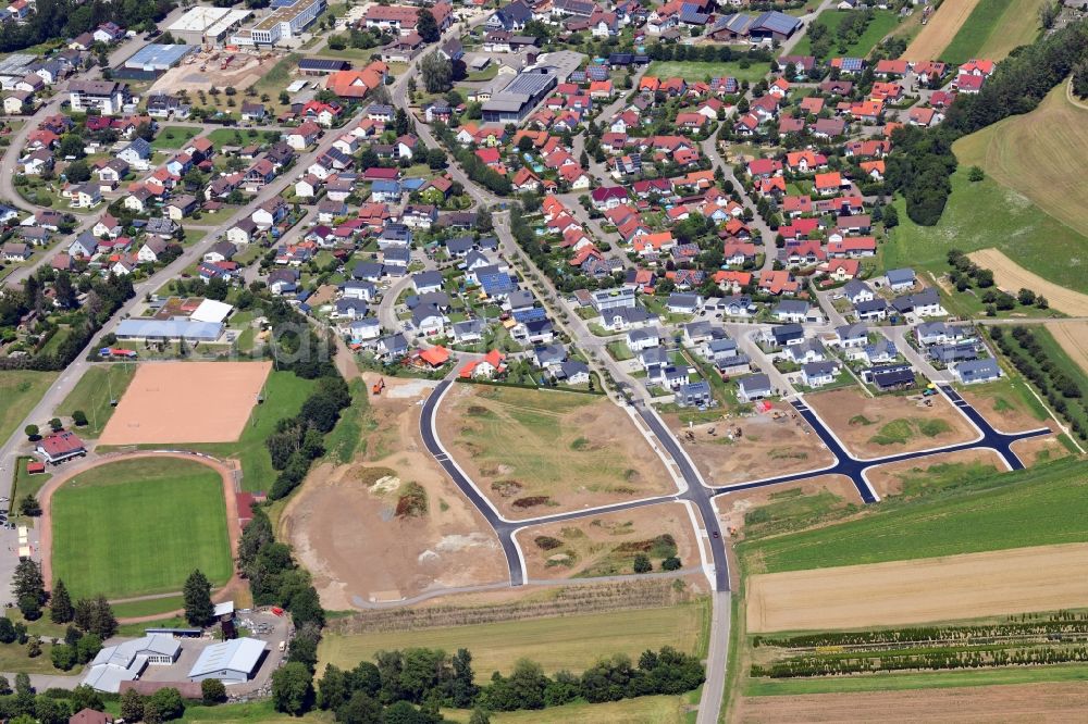 Aerial photograph Wutöschingen - Building area for new houses in the community Wutoeschingen in the state Baden-Wuerttemberg, Germany