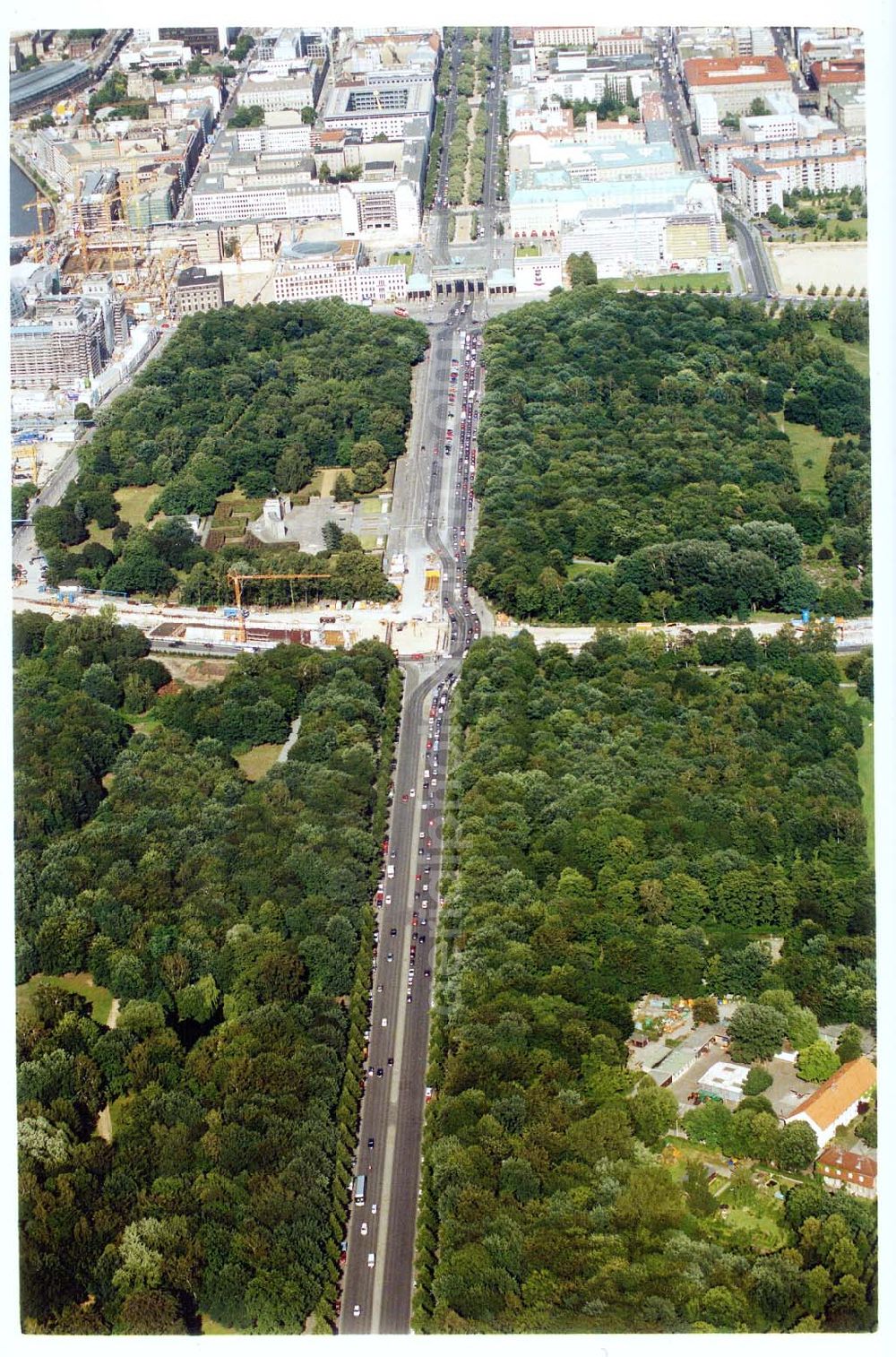 Aerial image Berlin-Tiergarten - Baugeschehen am Berliner Tiergarten.