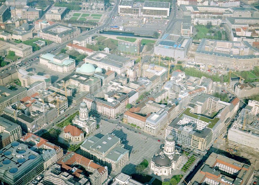 Aerial image Berlin - Baugeschehen am Gendarmenmarkt in Berlin - Mitte.