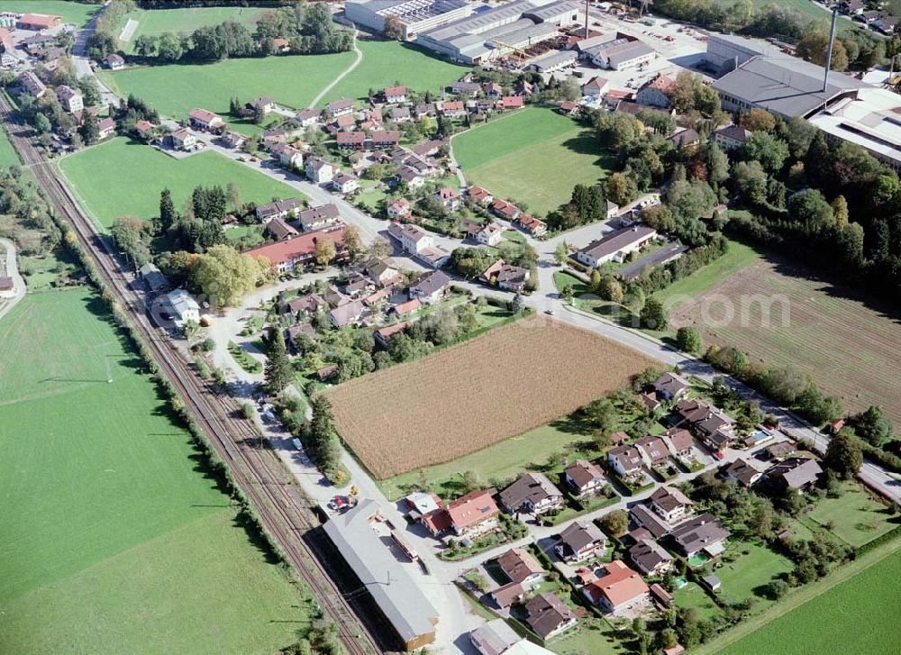 Freilassing / Bayern from above - Baugrundstück Hammerau A der Unternehmensgruppe MAX AICHER in Freilassing.