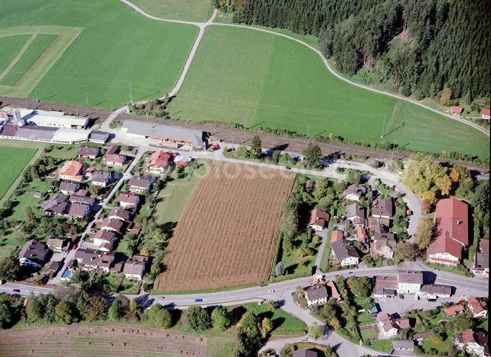 Freilassing / Bayern from the bird's eye view: Baugrundstück Hammerau A der Unternehmensgruppe MAX AICHER in Freilassing.