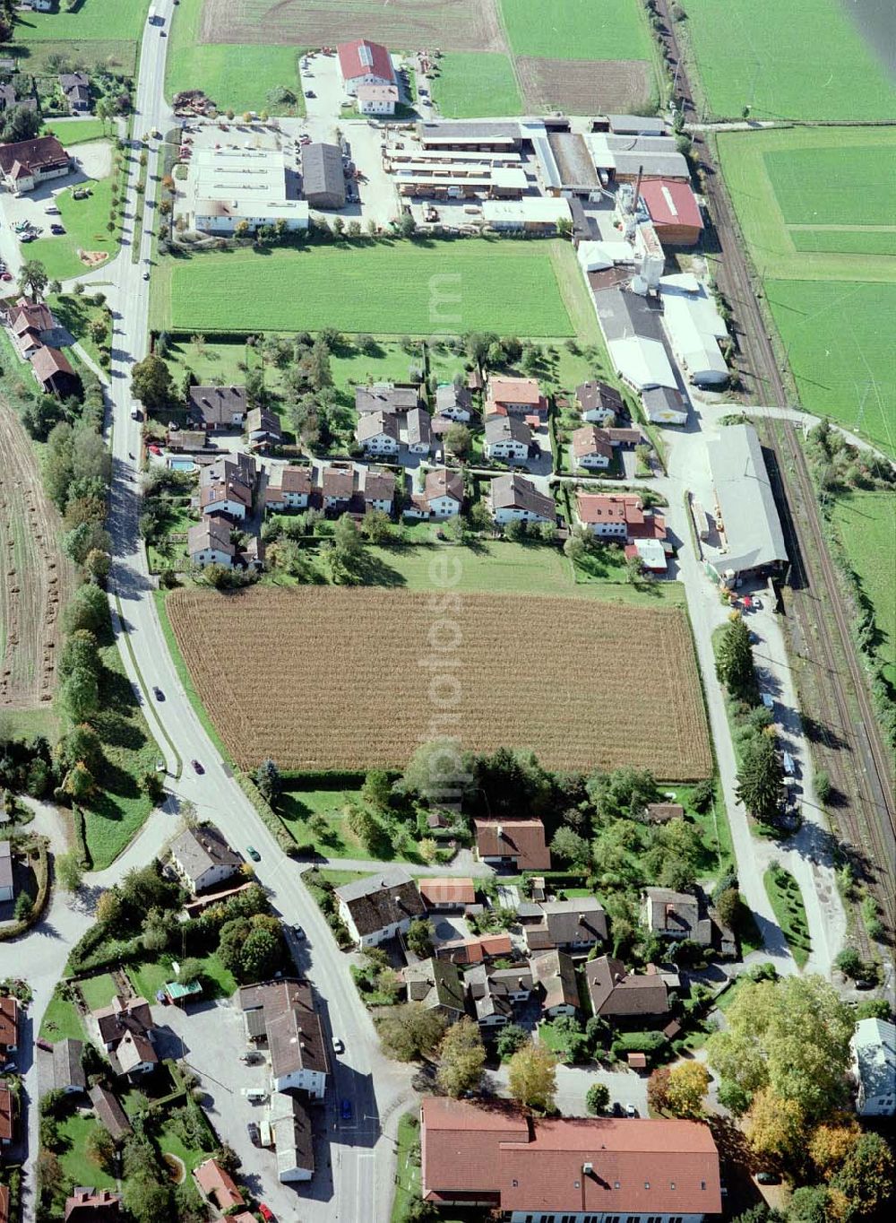 Aerial photograph Freilassing / Bayern - Baugrundstück Hammerau A der Unternehmensgruppe MAX AICHER in Freilassing.